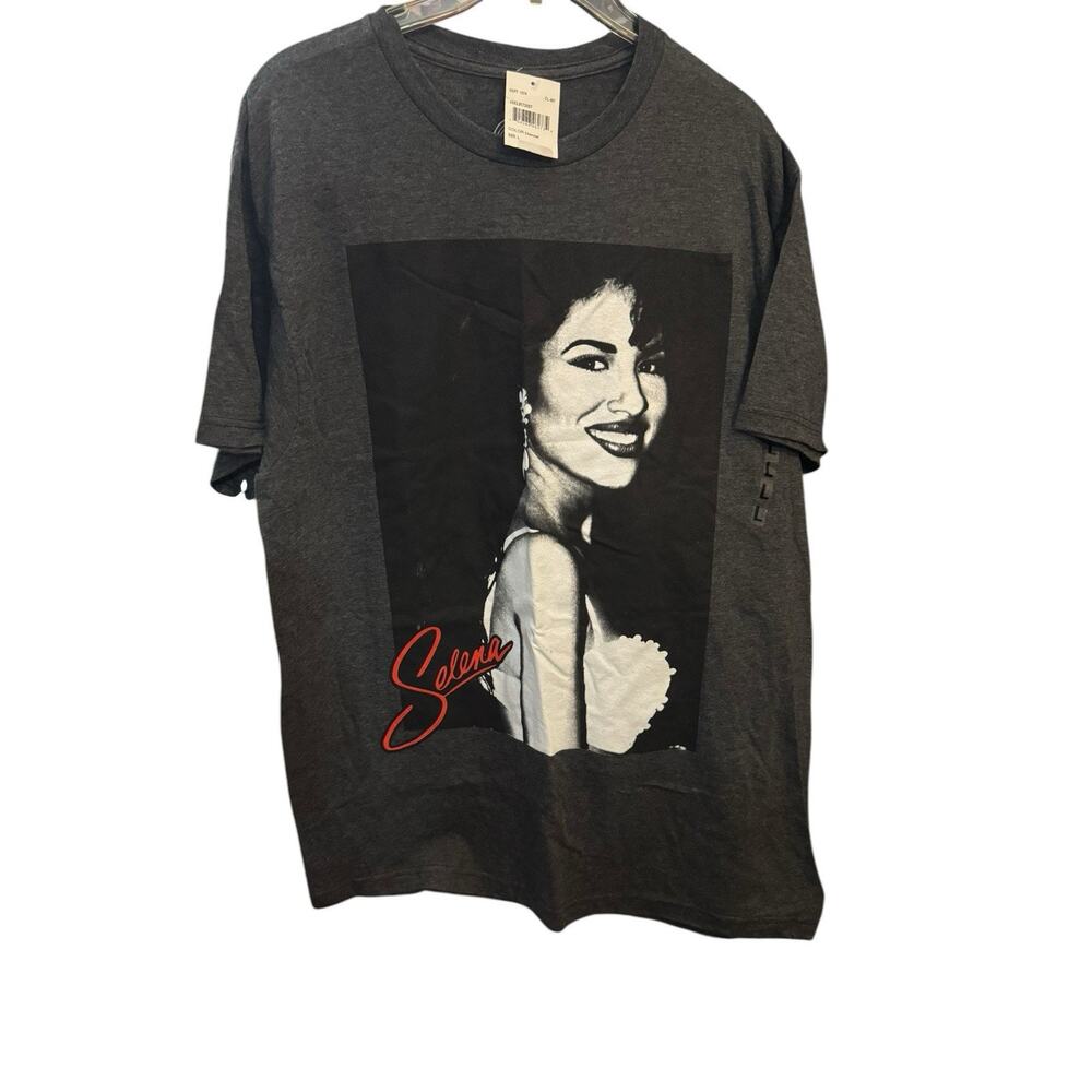 Selena Quintanilla Black White Picture Portrait Grey Mens T Shirt Large